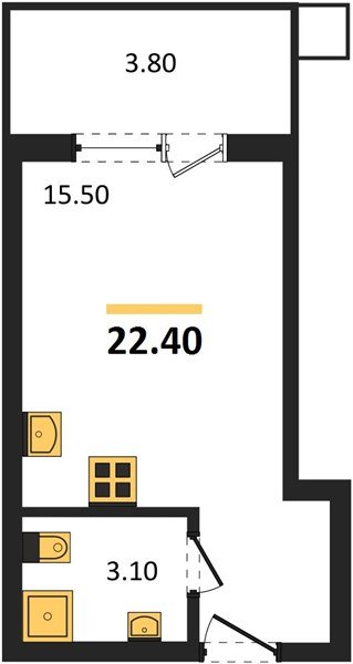 Фото №1: Студия 22 м² - Краснодар, Парк Победы, мкр. Прикубанский внутригородской округ