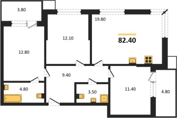 Фото №1: 3-комнатная квартира 82 м² - Краснодар, мкр. Парк Победы, 