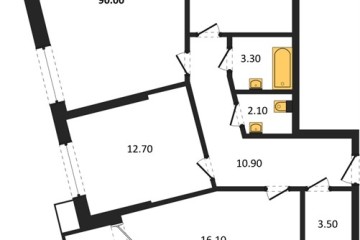 Фото №1: 3-комнатная квартира 90 м² - Краснодар, мкр. Парк Победы, 
