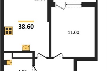 Фото №1: 1-комнатная квартира 38 м² - Краснодар, мкр. Парк Победы, 