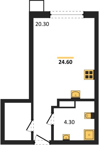 Фото №1: Студия 24 м² - Краснодар, Прикубанский внутригородской округ, мкр. Парк Победы