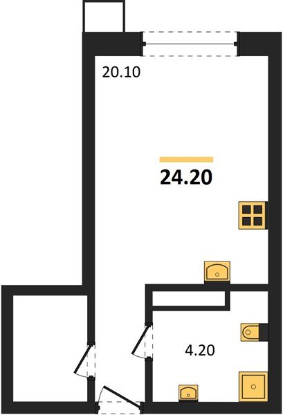 Фото №1: Студия 24 м² - Краснодар, Прикубанский внутригородской округ, мкр. Парк Победы
