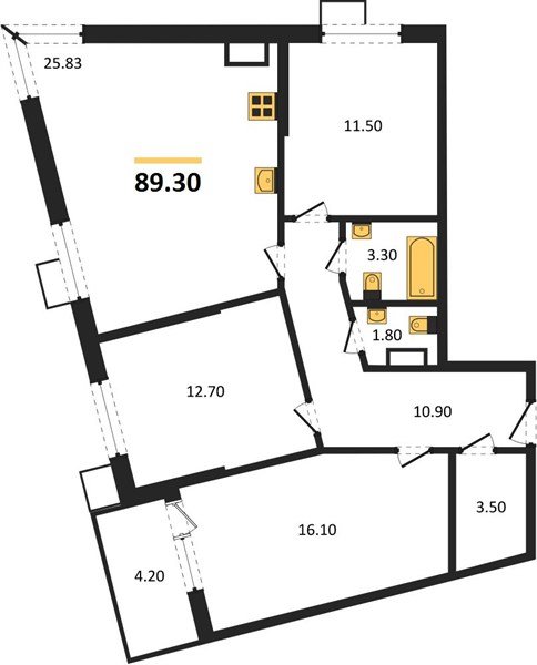 Фото №1: 3-комнатная квартира 89 м² - Краснодар, Парк Победы, мкр. Прикубанский внутригородской округ