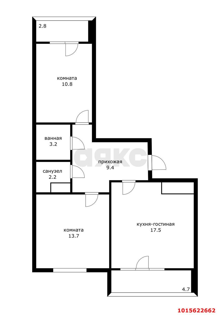 Фото №18: 2-комнатная квартира 60 м² - Краснодар, Прикубанский внутригородской округ, мкр. жилой комплекс Свобода, ул. Домбайская, 55к1