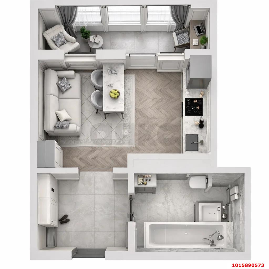 Фото №10: Студия 22 м² - Краснодар, ЖК Все Свои Вип, ул. Колхозная, 5/2