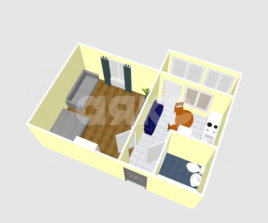 Фото №5: 1-комнатная квартира 34 м² - Анапа, жилой комплекс Горгиппия Морская, ул. Ленина, 196