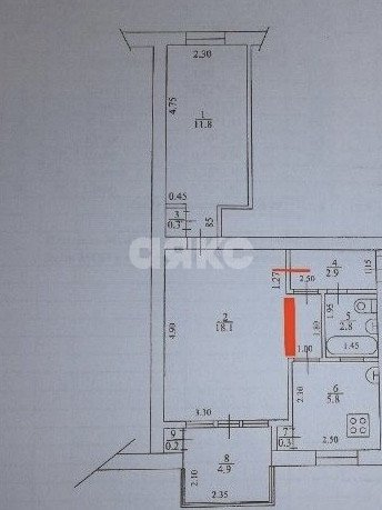 Фото №18: 2-комнатная квартира 47 м² - Сочи, Центральный, мкр. Гагарина, ул. Гагарина, 38