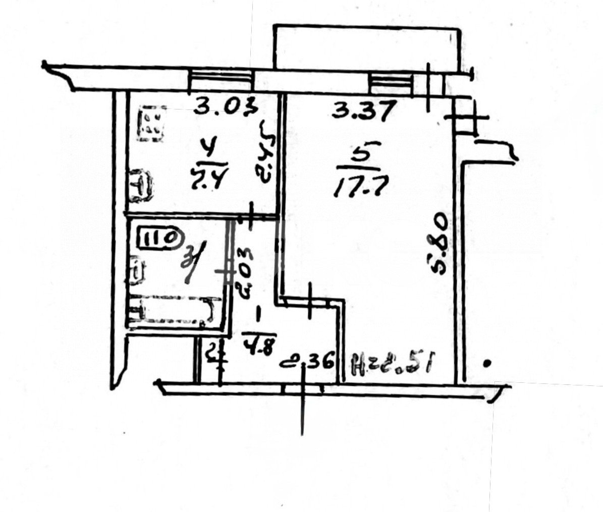 Фото №7: 1-комнатная квартира 34 м² - Мариуполь, 20-й, ул. Бахмутская, 126