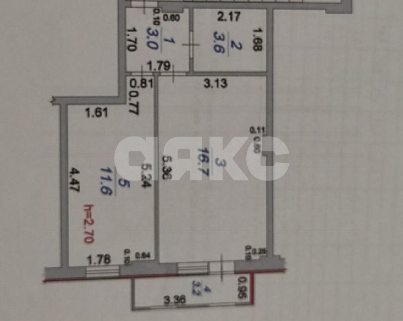 Фото №17: 1-комнатная квартира 34 м² - Горячий Ключ, Администрация, мкр. Администрация, ул. Ленина, 252