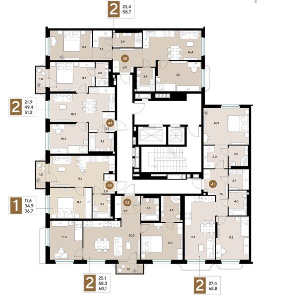 Фото №8: 2-комнатная квартира 51 м² - Краснодар, мкр. Прикубанский внутригородской округ