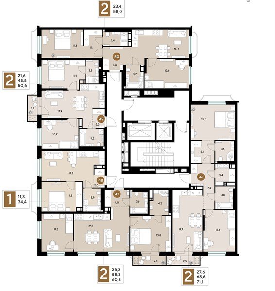 Фото №8: 2-комнатная квартира 71 м² - Краснодар, мкр. Прикубанский внутригородской округ