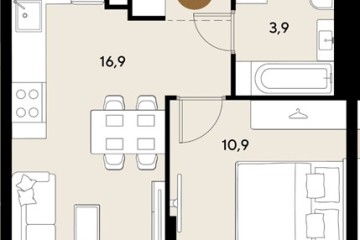 Фото №1: 1-комнатная квартира 35 м² - Краснодар, мкр. Прикубанский внутригородской округ, 