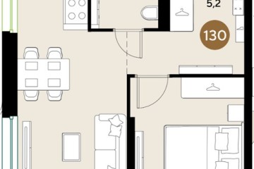 Фото №1: 1-комнатная квартира 36 м² - Краснодар, мкр. Прикубанский внутригородской округ, 