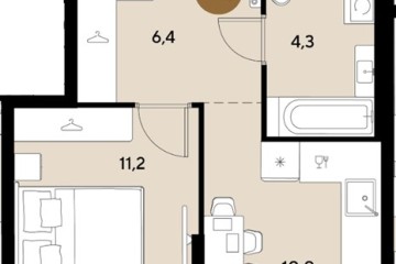 Фото №1: 1-комнатная квартира 31 м² - Краснодар, мкр. Прикубанский внутригородской округ,