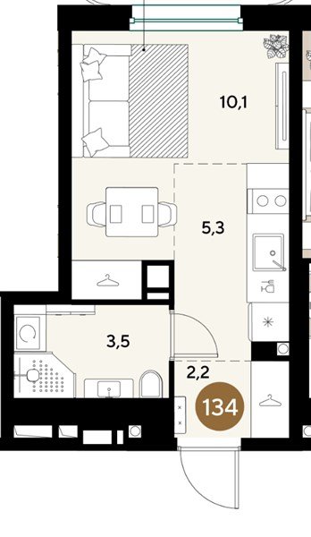 Фото №1: Студия 21 м² - Краснодар, мкр. Прикубанский внутригородской округ