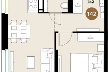 Фото №1: 1-комнатная квартира 36 м² - Краснодар, мкр. Прикубанский внутригородской округ, 