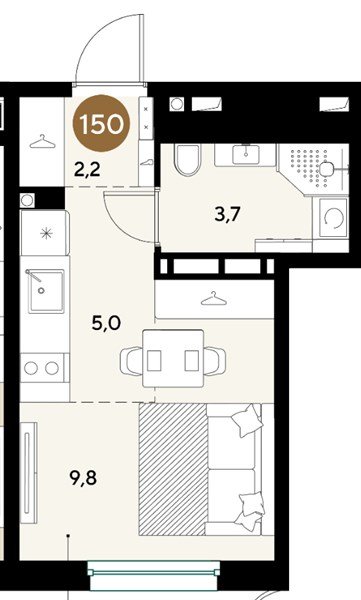 Фото №1: Студия 20 м² - Краснодар, мкр. Прикубанский внутригородской округ