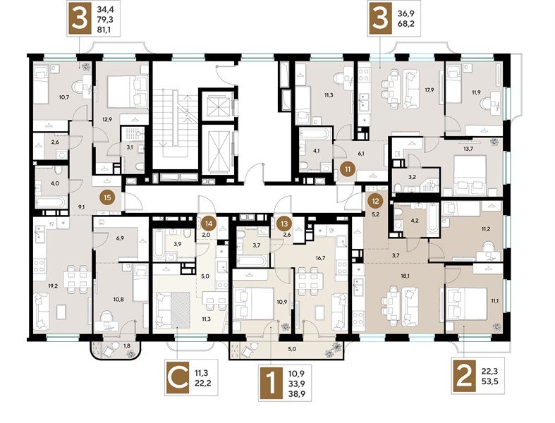Фото №8: 1-комнатная квартира 38 м² - Краснодар, мкр. Прикубанский внутригородской округ