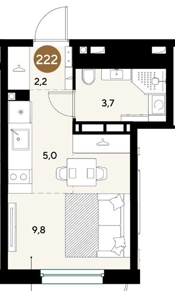 Фото №1: Студия 20 м² - Краснодар, мкр. Прикубанский внутригородской округ