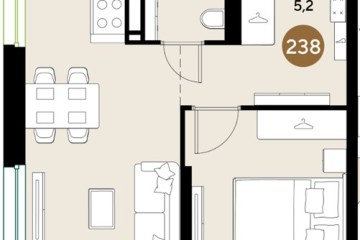 Фото №1: 1-комнатная квартира 36 м² - Краснодар, мкр. Прикубанский внутригородской округ, 