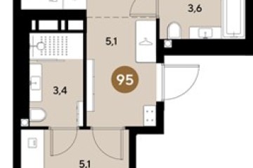 Фото №1: 2-комнатная квартира 57 м² - Краснодар, мкр. Прикубанский внутригородской округ, 