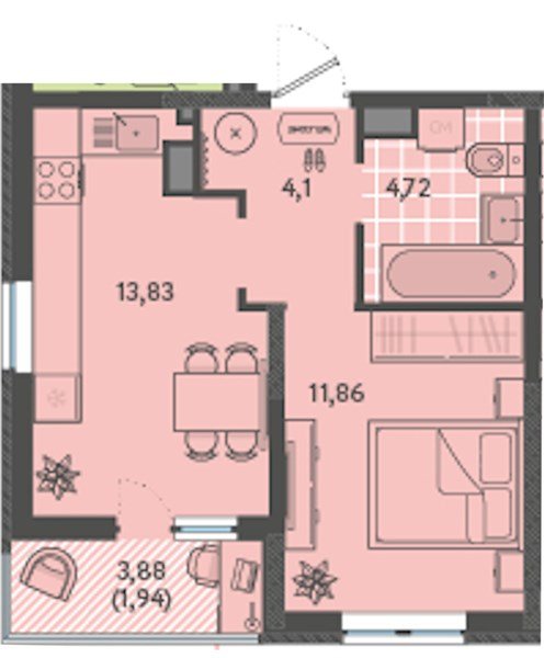 Фото №1: 1-комнатная квартира 36 м² - Краснодар, Прикубанский внутригородской округ, мкр. ЖК Тёплые Края, ул. имени Леона Орбели, 9