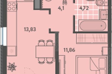 Фото №1: 1-комнатная квартира 36 м² - Краснодар, мкр. ЖК Тёплые Края, ул. имени Леона Орбели, 9