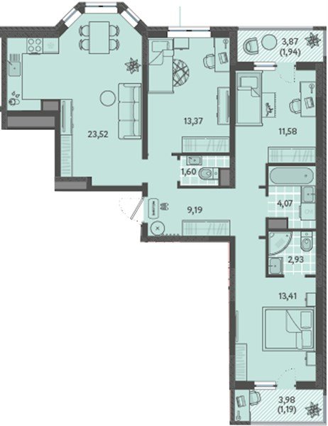 Фото №1: 3-комнатная квартира 82 м² - Краснодар, Прикубанский внутригородской округ, мкр. ЖК Тёплые Края, ул. имени Леона Орбели, 9