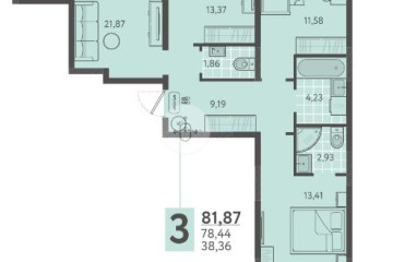 Фото №1: 3-комнатная квартира 81 м² - Краснодар, мкр. ЖК Тёплые Края, ул. имени Леона Орбели, 9