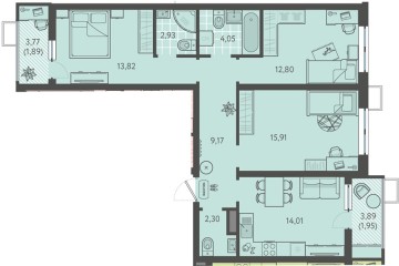 Фото №1: 3-комнатная квартира 78 м² - Краснодар, мкр. ЖК Тёплые Края, ул. имени Леона Орбели, 9