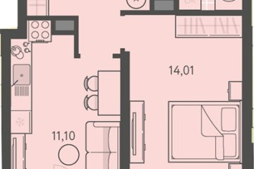 Фото №1: 1-комнатная квартира 38 м² - Краснодар, мкр. ЖК Тёплые Края, ул. имени Леона Орбели, 9