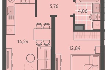 Фото №1: 1-комнатная квартира 42 м² - Краснодар, мкр. ЖК Тёплые Края, ул. имени Леона Орбели, 9