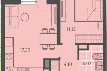 Фото №1: 1-комнатная квартира 38 м² - Краснодар, мкр. ЖК Тёплые Края, ул. имени Леона Орбели, 9