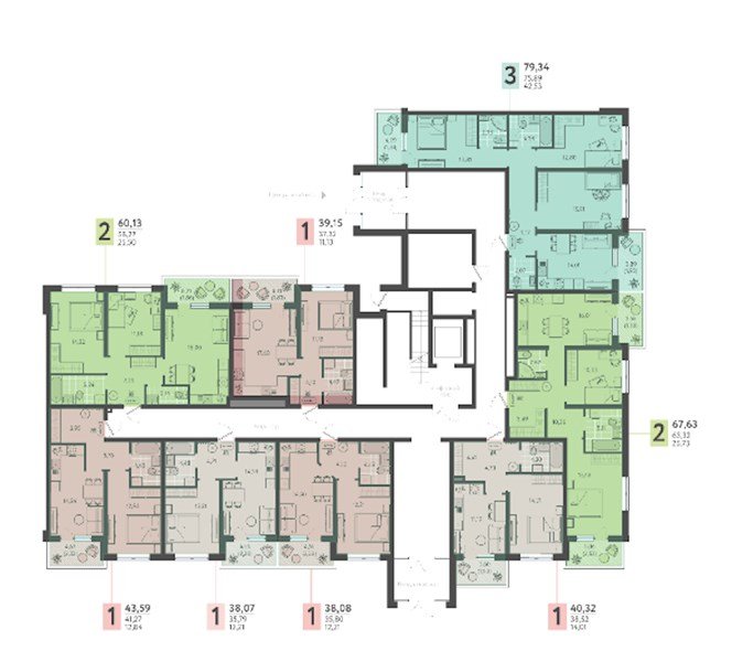 Фото №8: 1-комнатная квартира 40 м² - Краснодар, Прикубанский внутригородской округ, мкр. ЖК Тёплые Края, ул. имени Леона Орбели, 9