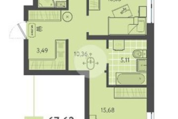 Фото №1: 2-комнатная квартира 67 м² - Краснодар, мкр. ЖК Тёплые Края, ул. имени Леона Орбели, 9