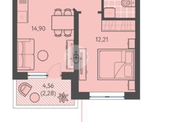 Фото №1: 1-комнатная квартира 38 м² - Краснодар, мкр. ЖК Тёплые Края, ул. имени Леона Орбели, 9