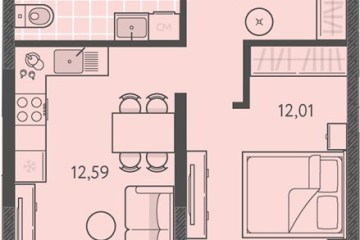 Фото №1: 1-комнатная квартира 38 м² - Краснодар, мкр. ЖК Тёплые Края, ул. имени Леона Орбели, 9
