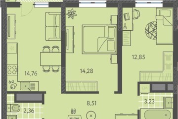 Фото №1: 2-комнатная квартира 57 м² - Краснодар, мкр. ЖК Тёплые Края, ул. имени Леона Орбели, 9