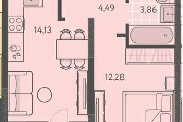Фото №1: 1-комнатная квартира 36 м² - Краснодар, мкр. ЖК Тёплые Края, ул. имени Леона Орбели, 9