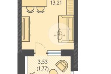 Фото №1: Студия 22 м² - Краснодар, мкр. ЖК Тёплые Края, ул. имени Леона Орбели, 9