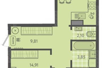 Фото №1: 2-комнатная квартира 60 м² - Краснодар, мкр. ЖК Тёплые Края, 