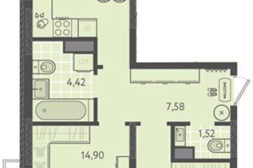 Фото №1: 2-комнатная квартира 59 м² - Краснодар, мкр. ЖК Тёплые Края, 