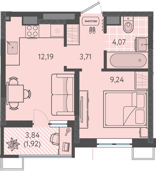 Фото №1: 1-комнатная квартира 31 м² - Краснодар, Прикубанский внутригородской округ, мкр. ЖК Тёплые Края