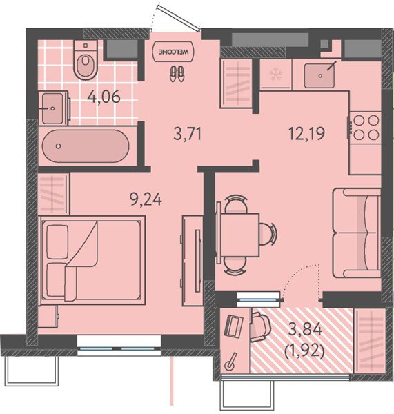 Фото №1: 1-комнатная квартира 31 м² - Краснодар, Прикубанский внутригородской округ, мкр. ЖК Тёплые Края