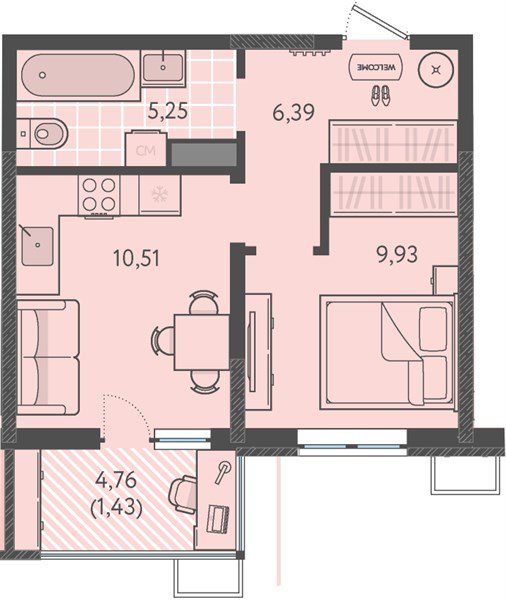 Фото №1: 1-комнатная квартира 33 м² - Краснодар, Прикубанский внутригородской округ, мкр. ЖК Тёплые Края