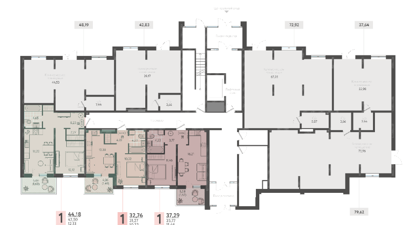 Фото №8: 1-комнатная квартира 44 м² - Краснодар, Прикубанский внутригородской округ, мкр. ЖК Тёплые Края