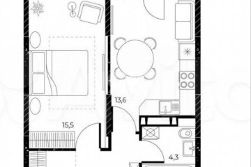 Фото №1: 1-комнатная квартира 39 м² - Ростов-на-Дону, р. Пролетарский, 
