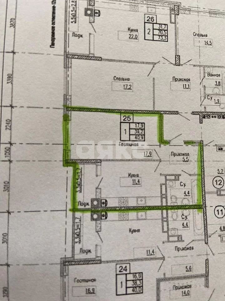 Фото №11: 1-комнатная квартира 40 м² - Ростов-на-Дону, жилой комплекс Вересаево, ул. Вересаева, 101/6с1