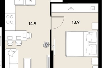 Фото №1: 1-комнатная квартира 40 м² - Краснодар, мкр. Прикубанский внутригородской округ, 