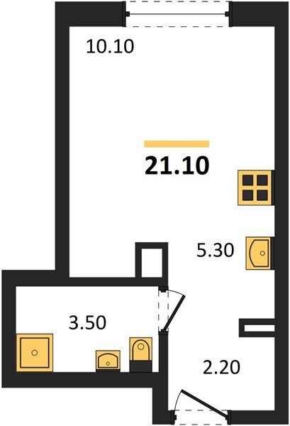 Фото №1: Студия 21 м² - Краснодар, мкр. Прикубанский внутригородской округ